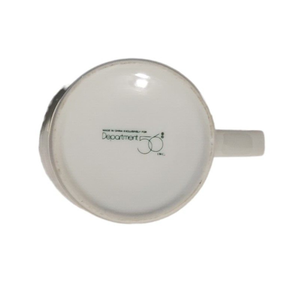 Department 56 Ho Ho Cup Mug Christmas Holliday Stars Coffee Red Green Gold NEW - Picture 4 of 5